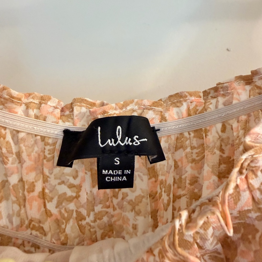 Lulu's Sweetest Thrills Floral Ruffle Smocked Bodysuit - Picture 3 of 5